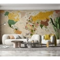 thumbnail image 2 of Muravie World Map In Coffee Tones Wallpaper, 2 of 3