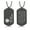 Black, variant on Personalized Medical ID Dog Tags, Medical Alert Necklace for Men, Stainless Steel Custom Laser Engraving, 24” Chain, Emergency Medical Military Card