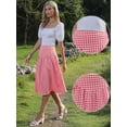 thumbnail image 2 of DARING DIVA Women's Summer Retro Below Knee Length Flared Skirts X-Small Red, 2 of 6