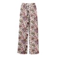thumbnail image 7 of Minjewel Palazzo Pants for Women Print Wide Leg - High Waist Casual Trousers with Pockets Elastic, Wide Leg Pants for Women Boho Summer Trousers, Pants for Women for Beach Daily,Watermelon Red S, 7 of 7