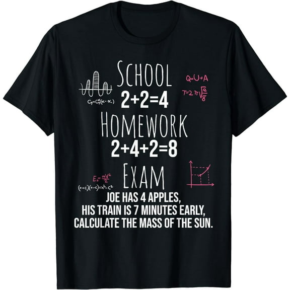 Funny Math gift for Teen Girls Tween Women Teacher College T-Shirt