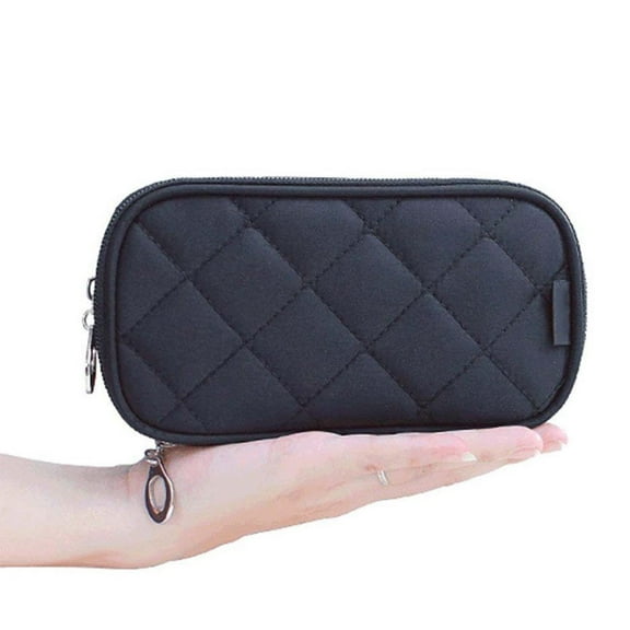 Makeup Bag For Women,Pencil Case,Organizer Cosmetic Bag Makeup Brush Bags Travel Kit Mini Pouch Bag (Black)