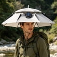 thumbnail image 7 of Solar Powered Fan Umbrella Hat 31.5in UPF 50+ Dual Cooling Hands Free Outdoor Sun Protection Hat for Fishing Golf Camping(White,One Size), 7 of 7