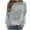 Gray, variant on Xdegoge Christmas Sweatshirt for Women Long Sleeve Round Neck Pullover Xmas Cute Bow Print Top Casual Loose Fitting Holiday Shirts Christmas Themed Outfits