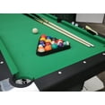 thumbnail image 6 of Mekek 6 ft Pool Table with 1 set of Balls, 2 Cue Sticks, 1 Chalk, 1 Brush, Green Cloth Black, 6 of 8