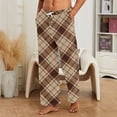 thumbnail image 2 of Fabrcox Mens Flannel Pajama Pants Plaid Baggy Mens Sleep Pants Drawstring Casual Comfy Fall Winter Warm Wide Leg Men's Lounge Pants, 2 of 4