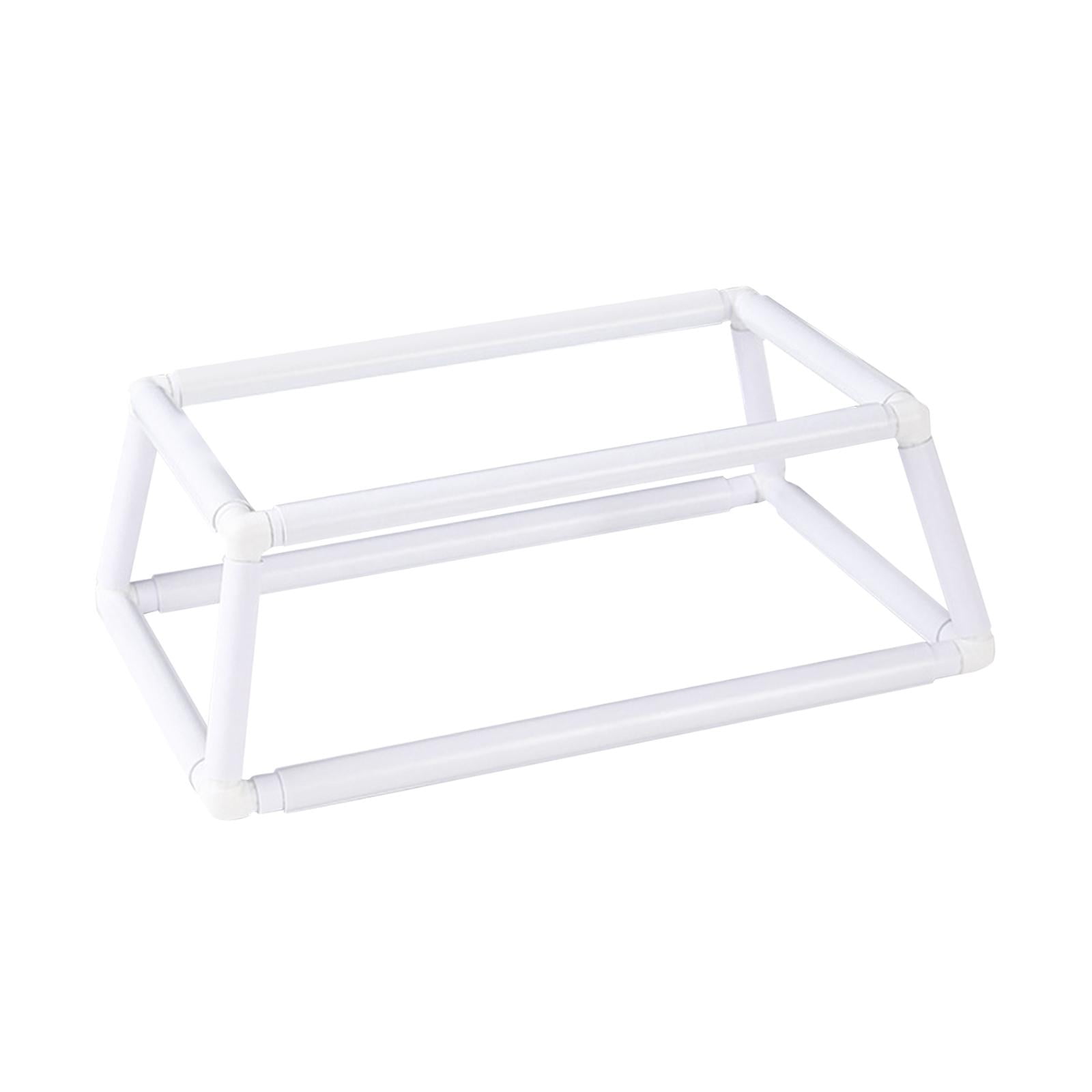 Abbraccia Cross Stitch Rack Embroidery Frame Lap Stand Hands Frees Compact DIY Sewing Combo Multifunction Embroidery Hoop Lap Stand Hoop white large
