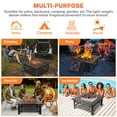 thumbnail image 4 of 32" Fire Pits for Outside, Updated Segmart Outdoor Firepit with Fireplace Screen, Lid Square Wood Burning Fireplace Heater/Ice Pit for Camping, Outdoor Heating, Bonfire and Picnic, Black, 4 of 13