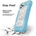 thumbnail image 3 of Compatible with iPhone 12 Pro Max Case 6.7 Inch with Ring Stand, Military Grade Drop Protection Full Body Rugged Heavy Duty Case 3 in 1 Protective Cover for iPhone 12 Pro Max. (Ice Blue), 3 of 7