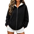 thumbnail image 5 of IWRICH Leopard Hoodie for Men Women Oversized Y6k Print Fleece Full Zip Hooded Jackets Trendy Fall Hooded Sweatshirts with Pockets Black M, 5 of 6