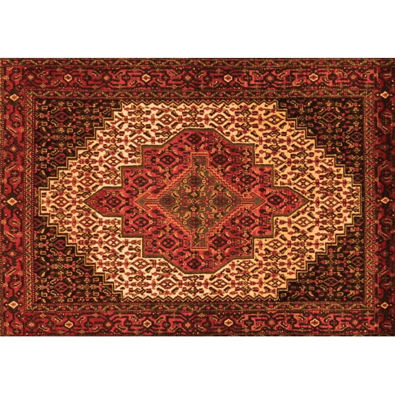 Ahgly Company Indoor Rectangle Persian Orange Traditional Area Rugs, 3' x 5'