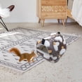 thumbnail image 2 of Cama de Conejillo de Gruesa de Felpa Suave Sunnimix Casa nido de hámster Cálida de Invierno Marrón Blanco, 2 of 6