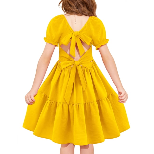 Vestido Arshiner Little Girl Summer Yellow Talla 6