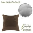thumbnail image 4 of Majestic Home Goods Pillow 24x24 Faux Suede Dark Brown, 4 of 4