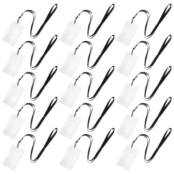 unbranded 10Jgo Tarjetas PVC Con Lanyard Fácil De Usar Para Eventos, Oficinas Y Reuniones