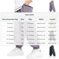 thumbnail image 3 of Spazoro Boys Casual Sweatpants, Elastic Waist Baggy Solid Color with Pockets Jogger Pants for Kids Purple Size 9-10, 3 of 5