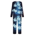thumbnail image 5 of Fewfanhot Pajamas for Women Halloween Pajama Set Crew Neck Pjs Long Sleeve Loungewear Pajamas Plus Size Sleepwear, 5 of 5