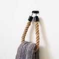 thumbnail image 6 of Nautical Rope Towel Ring, Toilet Paper Holder Beach Themed Bathroom Decord with Metal Hook Vintage Wall-Mounted Towel Rack Ocean Beach Bathroom Home Decor, 6 of 6