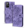 thumbnail image 1 of SaniMore Magnetic Wallet Case for Samsung Galaxy A53 5G [RFID Blocking] Card Holder, Cartoon Embossing PU Leather Cover Built-in Kickstand & Wrist Strap Shockproof Protective Shell, Purple, 1 of 7