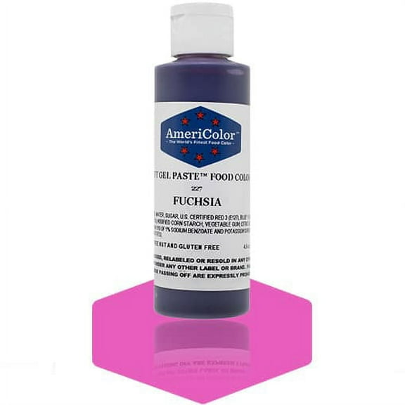 AmeriColor, Soft Gel Paste Food Color, Fuchsia 4.5 oz
