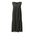 thumbnail image 5 of COMVALUE Dresses for Women 2026 Summer V Neck Sleeveless Maxi Dress Casual Boho Sundress Modest Beach Long Dress (Dark Gray, 5XL), 5 of 6