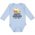 thumbnail image 3 of Inktastic Happy Hanukkah Dreidel Donut Boys or Girls Long Sleeve Baby Bodysuit, 3 of 5