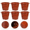 Voiceine 25Pcs Nursery Pots with Drainage Holes Plastic Plant Pots for