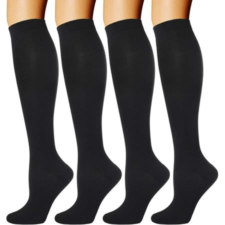 4 Pairs Compression Socks for Men and Women 20-30 mmHg Compression