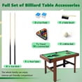 thumbnail image 3 of PRIJESSE 48" Billiards Table, Portable Pool Table, Billiard Table Set Includes Full Set of Balls, 2 Cues & Brush for Family Game Rooms, 3 of 7