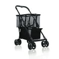 thumbnail image 3 of Porfeet Shopping Cart, Collapsible Utility Trolley Cart, Detachable Carry Bag with Wheels, Stroller Foldable Personal Shopping Cart,Black,1 Set, 3 of 13