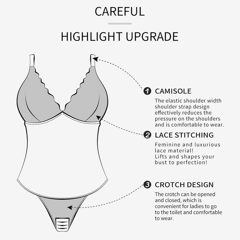Lilvigor Shapewear Bodysuit for Women Tummy Control Waist Shaper V
