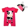 thumbnail image 6 of stylesilove Newborn Infant Toddler Cute Animal Baby Costume Jumpsuit and Hat 2pcs Cotton Romper Outfit, 6 of 26