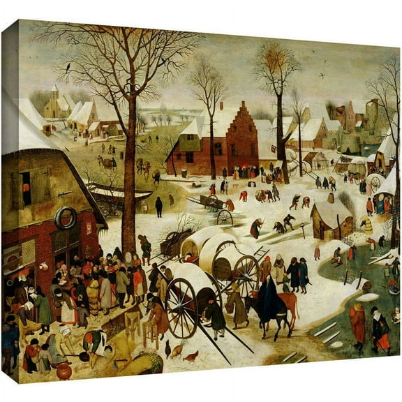 ArtWall Pieter Bruegel "The Census At Bethlehem" Gallery-Wrapped Canvas