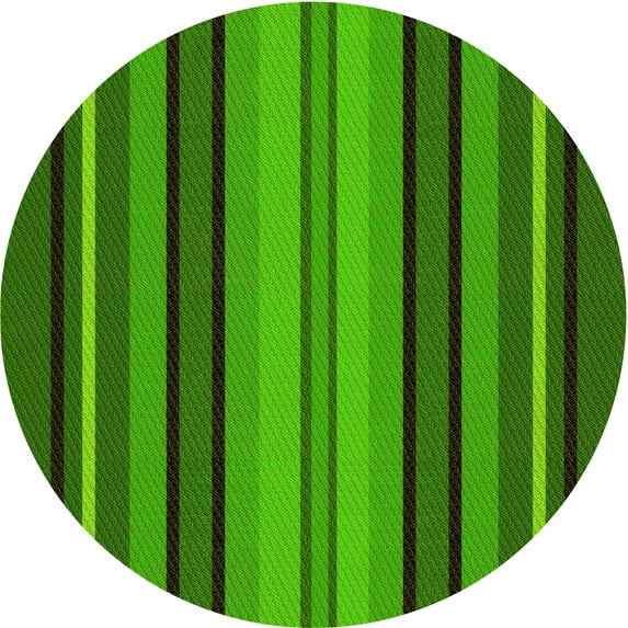 Ahgly Company Indoor Round Patterned Deep Emerald Green Area Rugs, 3' Round