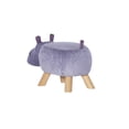 thumbnail image 4 of Harlen the Hippo Children's Stool, Purple Chenille, 4 of 5