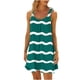 thumbnail image 1 of Vestido de Verano para las Mujeres Impreso sin Mangas Cuello Redondo, Suelto de Rodilla de Longitud Vestido Casual para la Primavera, 1 of 5