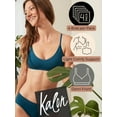 thumbnail image 2 of Kalon 4 Pack Women's Demi Wireless Padded Bralette Hook and Eye Bra Back, 2 of 9