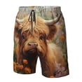 thumbnail image 4 of Fotbe Cute Floral Cow Trajes de Baño Estampados para Hombre, Shorts de Verano de Secado Rápido, Ropa de Playa, Bañadores-3X-Large, 4 of 6
