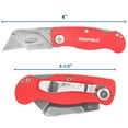 thumbnail image 2 of Sheffield Quick Change Folding Utility Knife, 6 inch, Red, 2 of 9