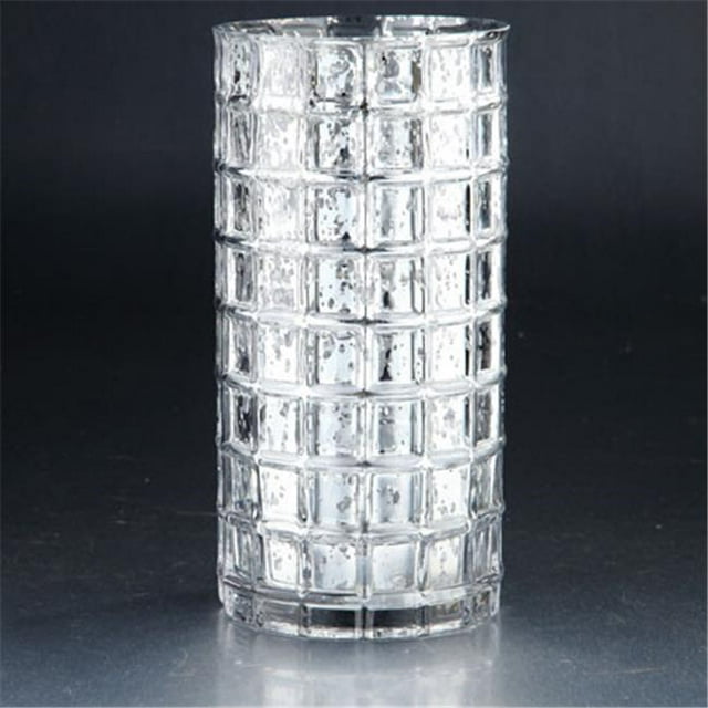 Vase en Verre 10 x 5 Po, Argent