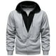 thumbnail image 2 of Ceisia Men's Casual Hooded Zipper Knit Cardigan Elastic Pocket Long Gift Sleeve Sweater Coat, 2 of 9