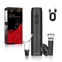 AIKARO - Electric Wine Bottle Opener Automatic Electronic Corkscrew, Rechargeable (Set)