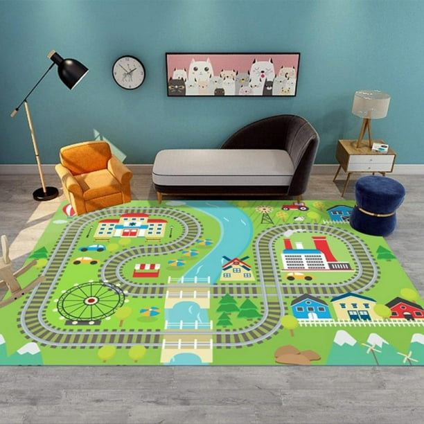 Activity Centerpiece Play Mat,ABC Alphabet Mat,Fun Carpet City Map