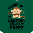 thumbnail image 4 of Inktastic Monkey I Love Hanging out with My Pappy Boys or Girls Baby Bib, 4 of 4