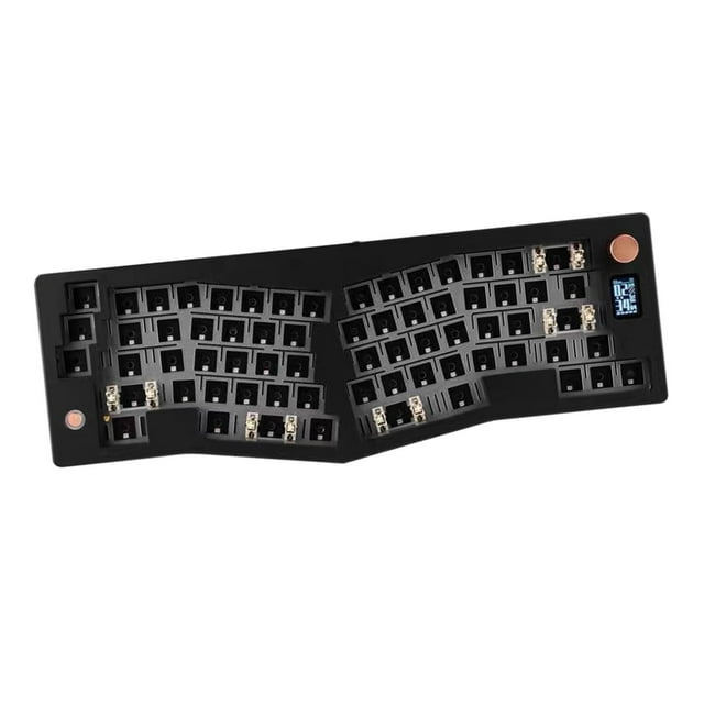 Teclado mecánico DIY Hugo con retroiluminación RGB 3 modos para PC portátil botón giratorio Negro