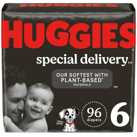 Huggies Special Delivery Hypoallergenic Baby Diapers, Fragrance Free, Size 6, 96 Ct