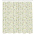 thumbnail image 2 of Floral Shower Curtain, Flowers from Summer and Apples Colored in Pastel Purple Pale Green, Fabric Bathroom Set with Hooks, 69W X 75L Inches Long, Pale Mint Green Multicolor, by Ambesonne, 2 of 2