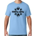 thumbnail image 1 of Mens Manu Bay Surf Company BLACK SURFBOARDS T-shirt, Large Light Blue, 1 of 2