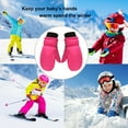 thumbnail image 5 of Kids Snow Gloves Warm Lined Waterproof Kids Gloves Outdoor Ski Gloves for Ages 2-5 Years Boys Girls, 5 of 5
