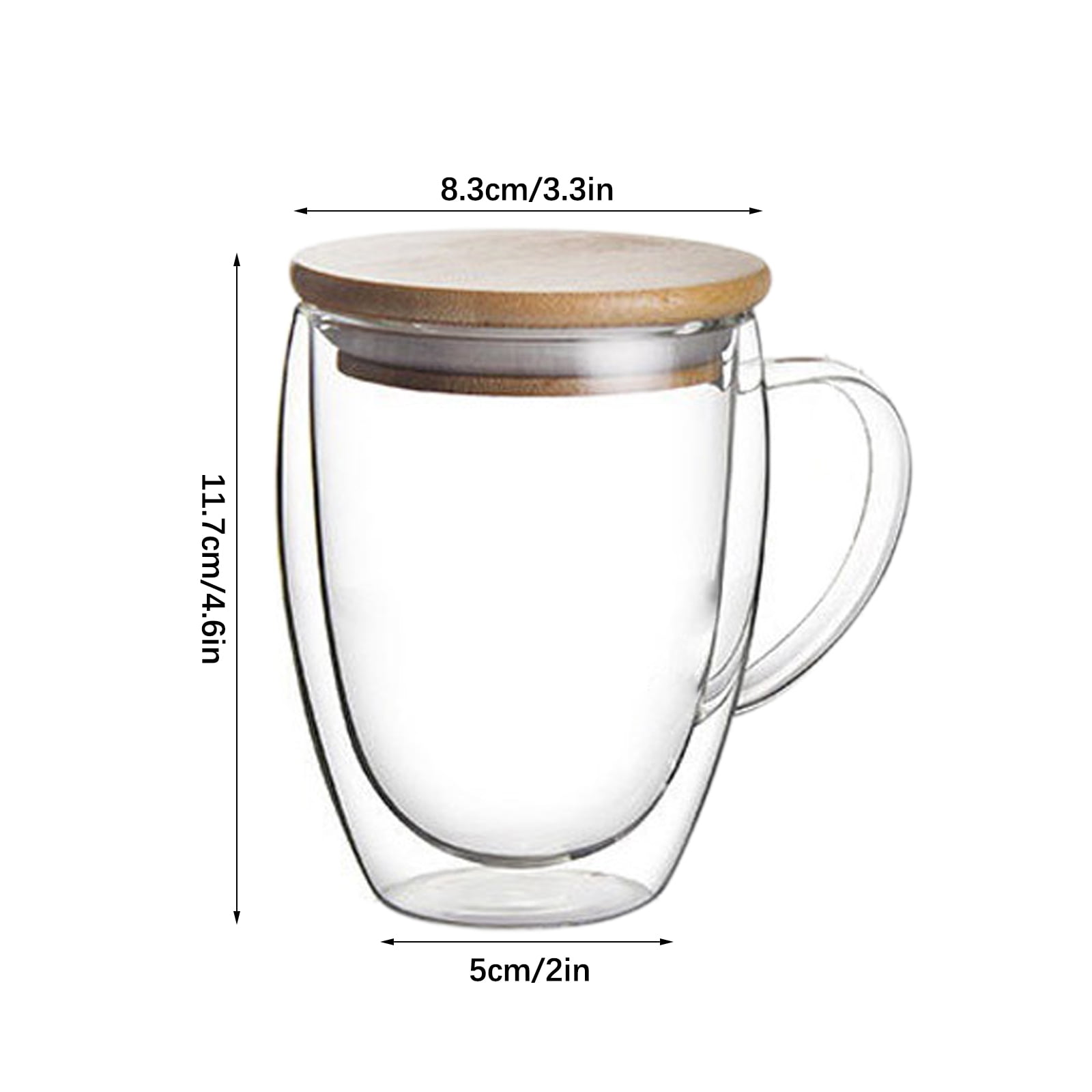 Set of 4 Cappuccino Glass Mugs,Double Wall Insulated Coffee Mugs,Clear  Glass Mugs with Handle,Glass …See more Set of 4 Cappuccino Glass  Mugs,Double